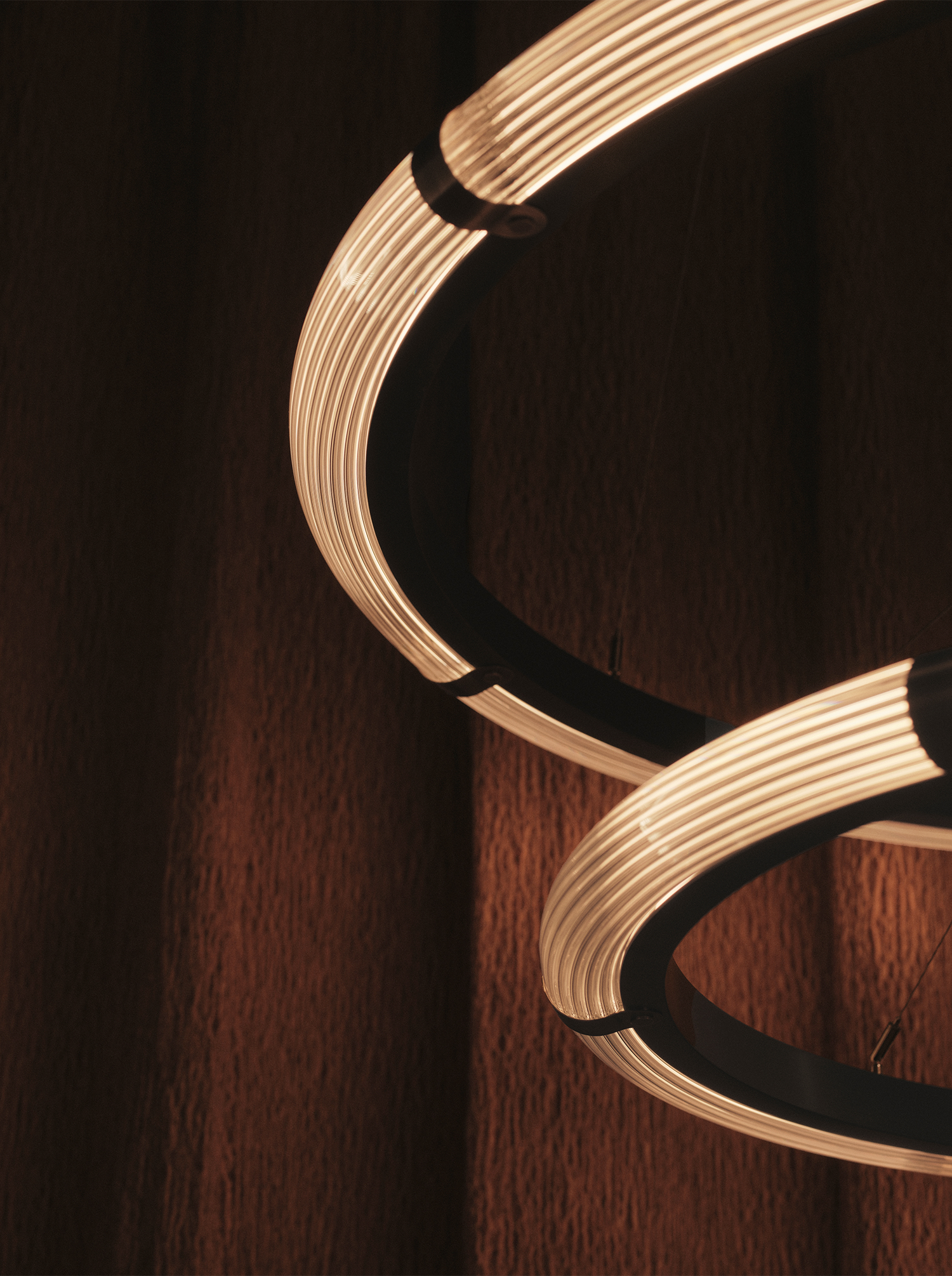 Strata Circular Two-Tier Pendant