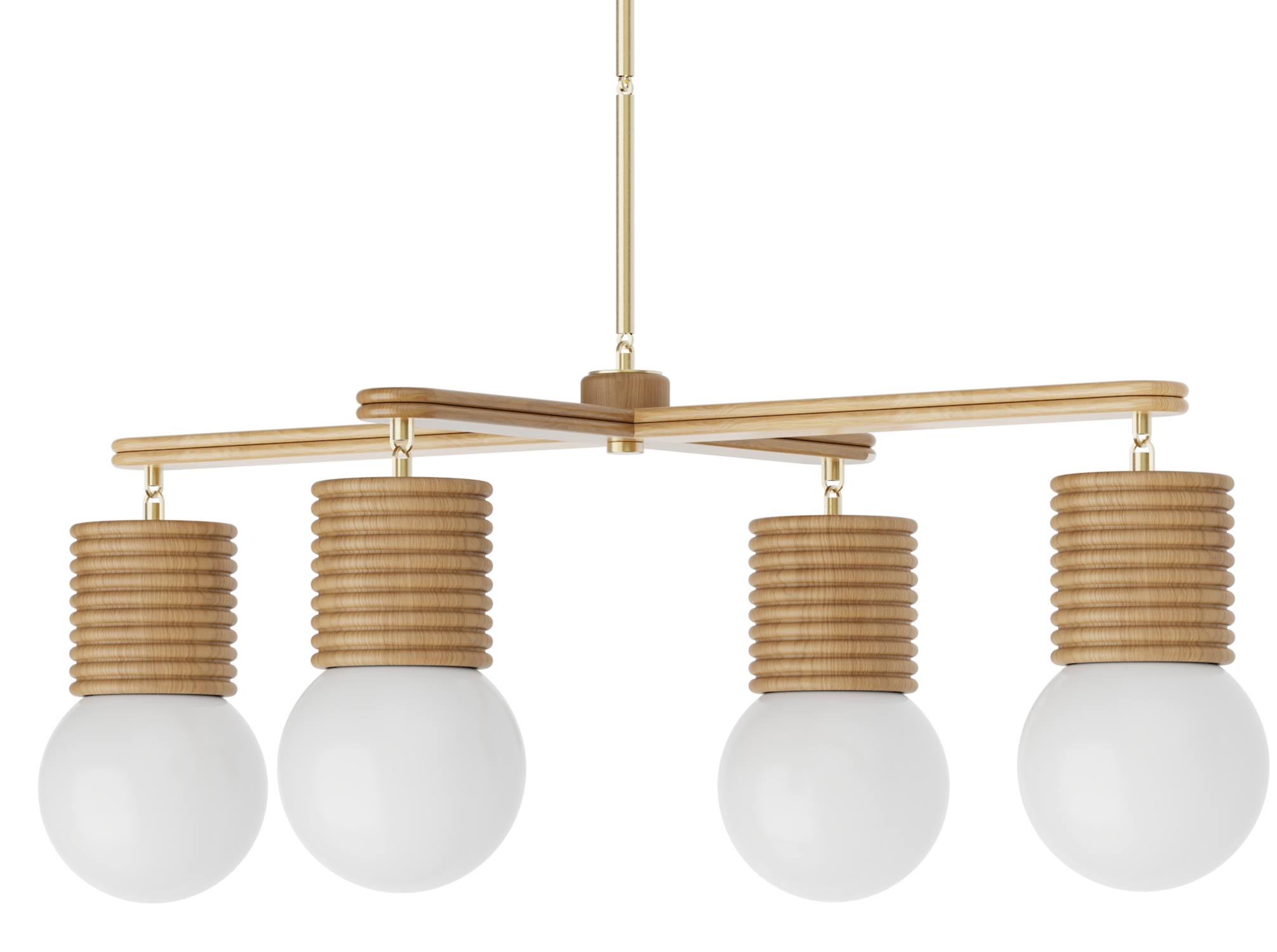 Lido Chandelier 4 Globe - 49" x 32"