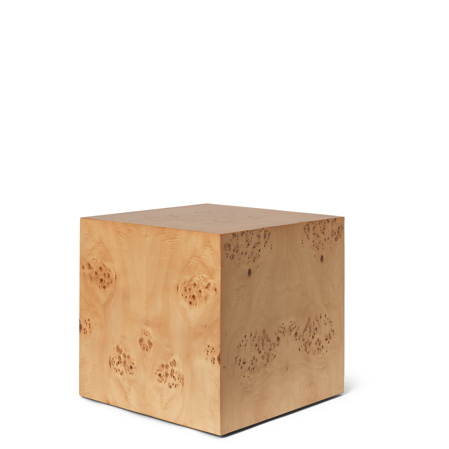 Burl Cube Side Table