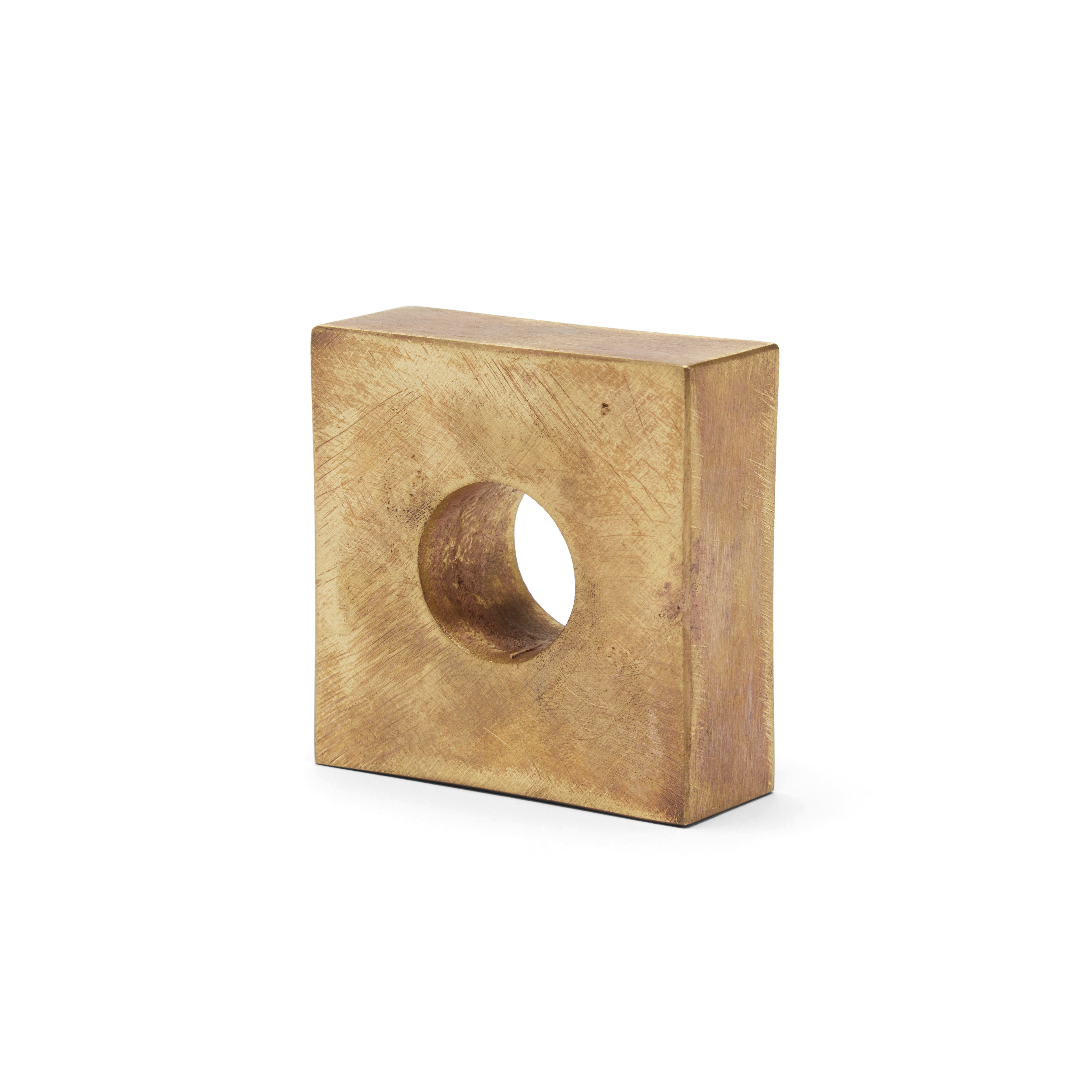 #4575-2 Square Bookends Brass