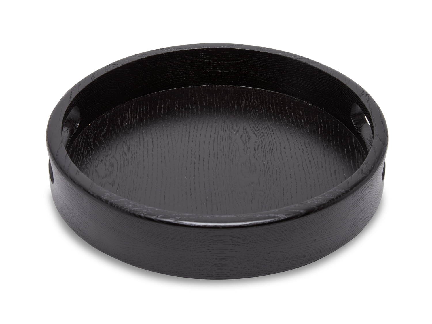 Moreno Tray - Round - Ebonized Oak