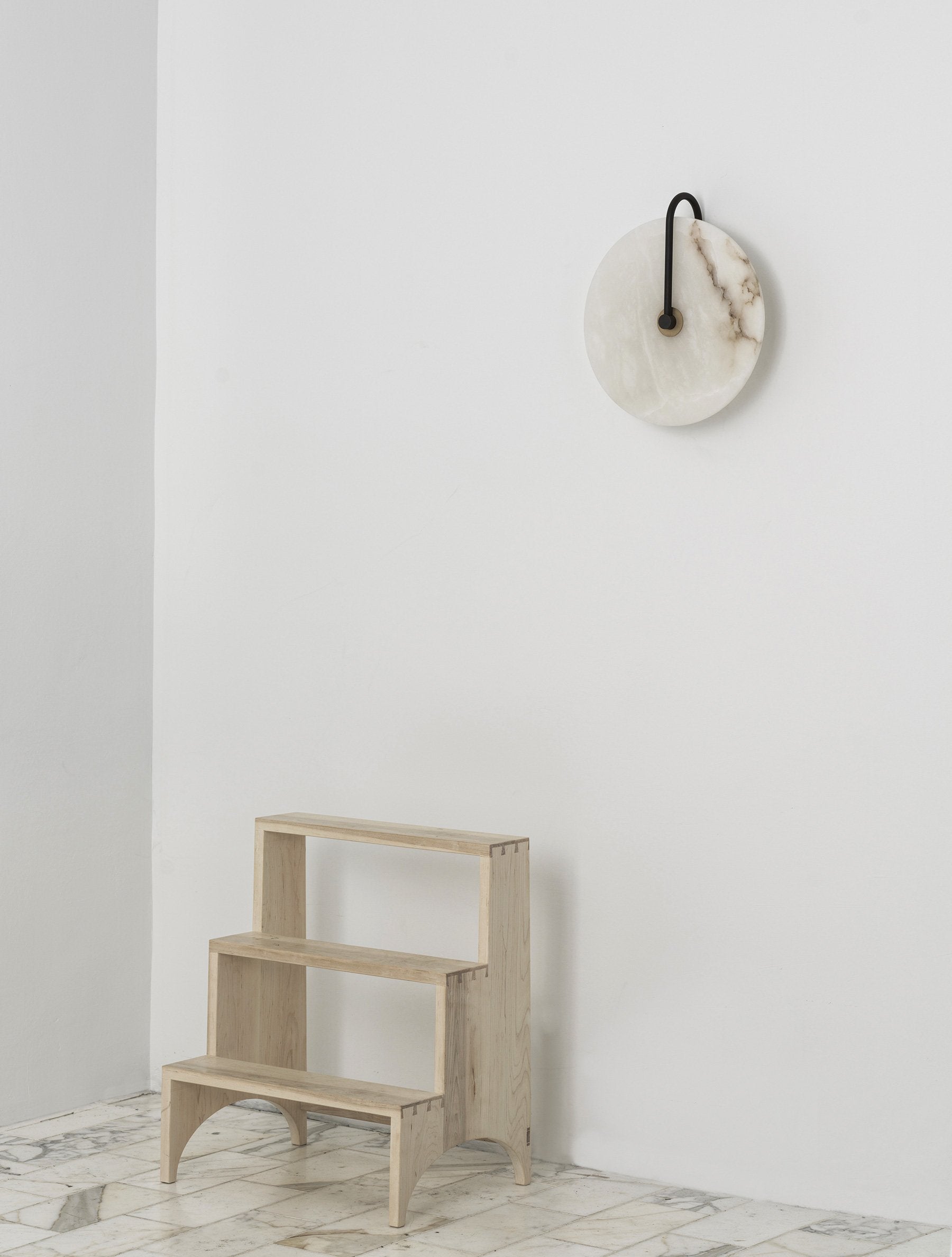 Slim Aperture - Alabaster Sconce 14"