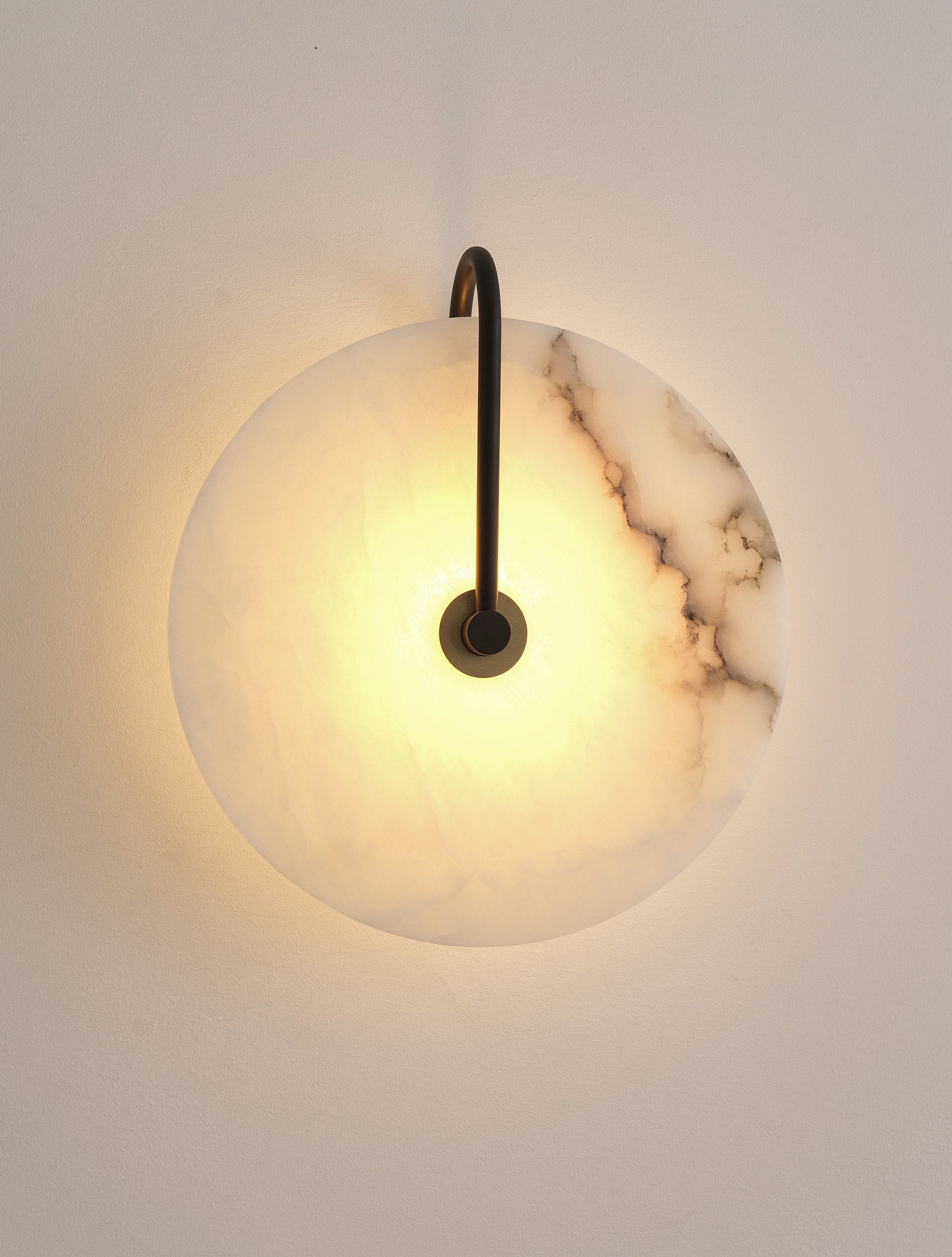 Slim Aperture - Alabaster Sconce 14"