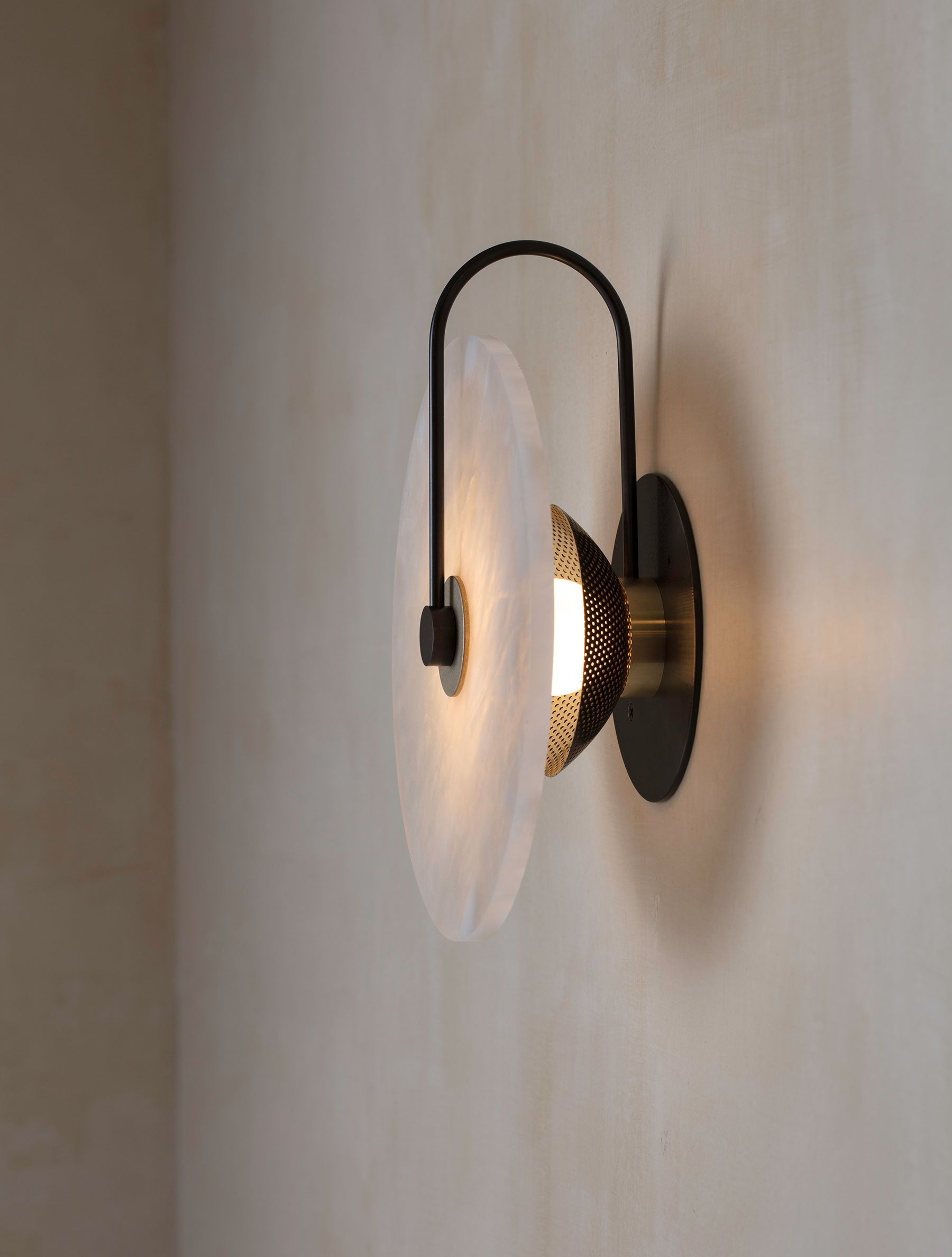 ADA Aperture - Alabaster Sconce 10"