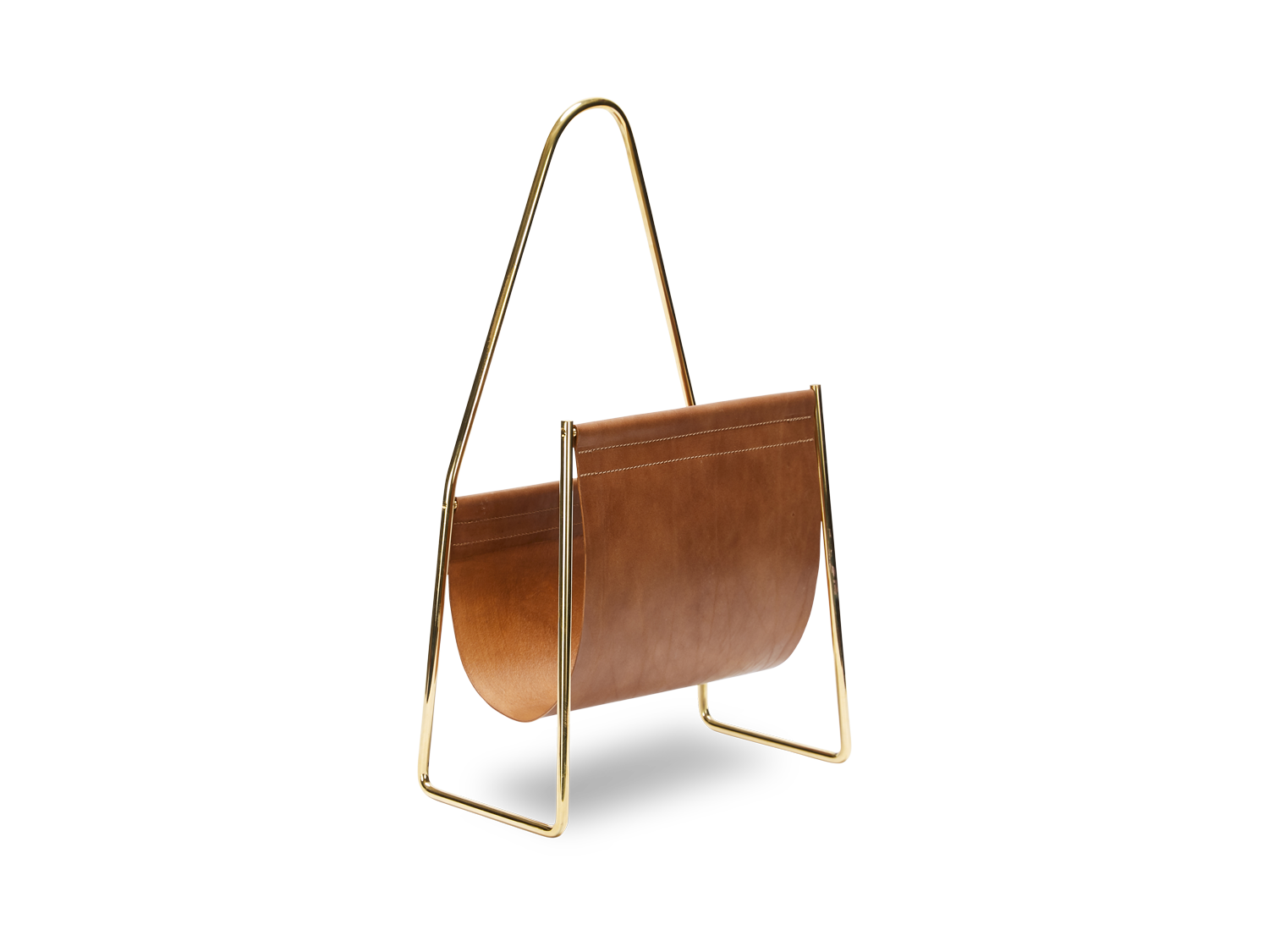 #3808 & #4488 Magazine Rack - Tan Cowhide