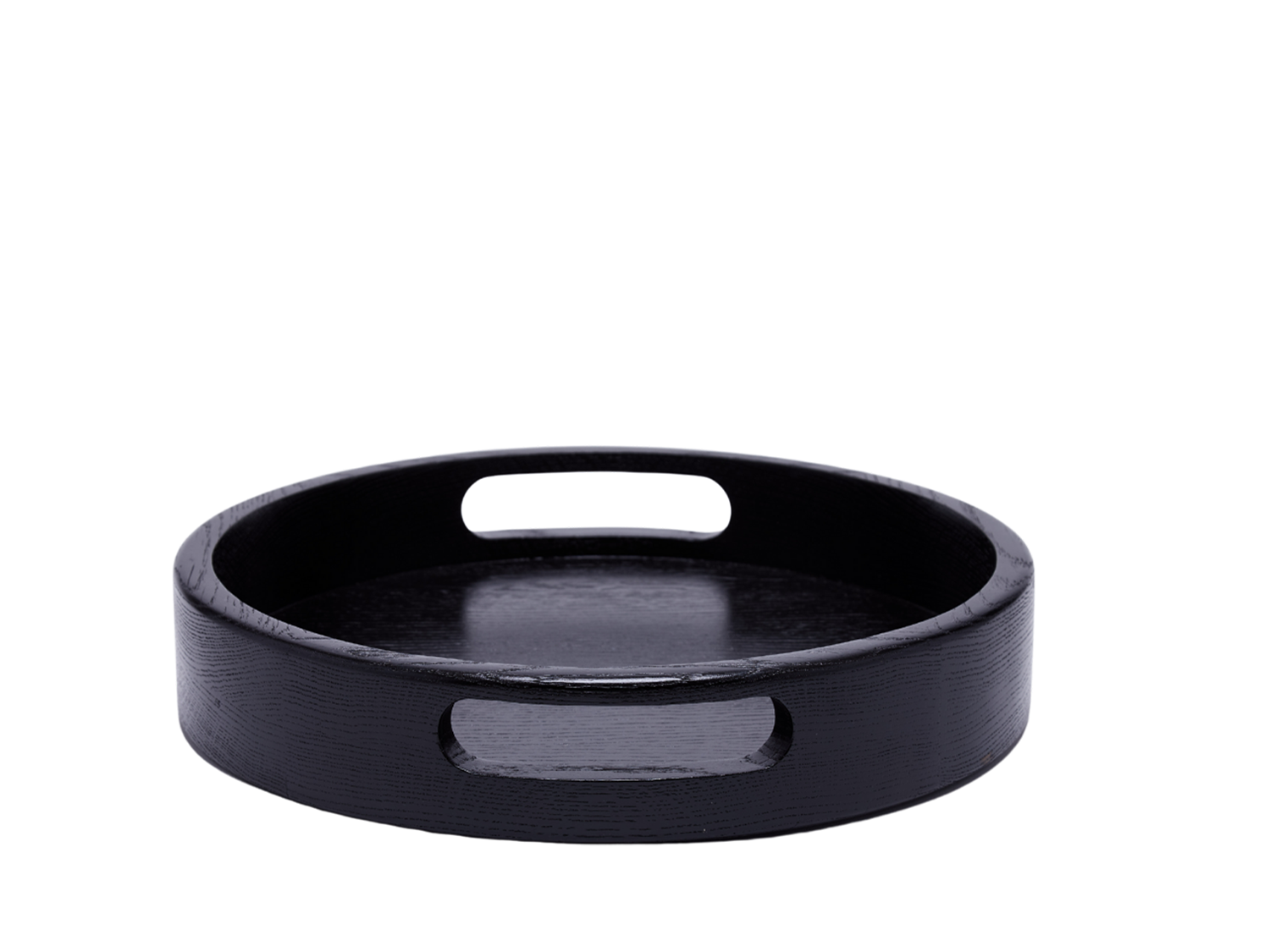 Moreno Tray - Round - Ebonized Oak